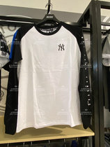 SF Taiwan MLB yankees autumn new mens and womens pure cotton round neck long sleeve T-shirt couple tide T