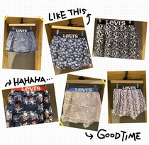 Taiwan SF Direct mail Levis Levis pure cotton boxer shorts loose mens underwear