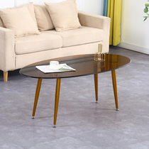 Net black tea several nare wind light and luxurious Nordic tea table minimalist modern living room glass round table balcony glass small tea table