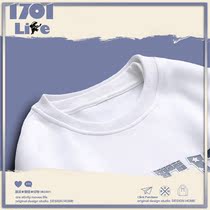 Not let the word too far 1701 LIFE Original design Fall Loose Round Collar Sparkling Print Lovers