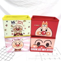 New face superman storage box small PU folding desktop finishing box cosmetics sundries storage basket