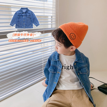 Boy denim jacket autumn children Foreign style 2021 New handsome baby childrens clothing spring and autumn boys clothes tide