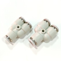 PW6-4 white fine air pipe quick plug connector PW8-6 Y-type three-way variable diameter PW10-8 PW12-10