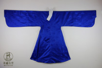 (Huaibian Xiaozhu) Royal Blue Brocade Swastika Xiangyun pattern Road robe Ming Dynasty robe (display)