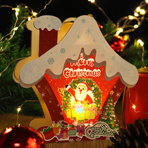 Christmas decorated lantern children diy handpicktops lamp materials pack manual luminescent hanging arrangement