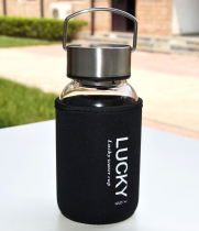 Praise and praise for heat-resistant 600ml large capacity high boron explosion-proof glass water cup tea cup delivery cup set