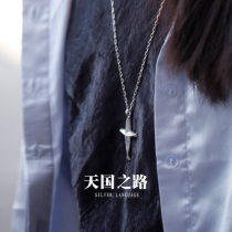 925 sterling silver big cross necklace sweater chain mens trend women couple pendant Christmas silver jewelry