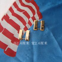 Beauty Metal Badge American Captain Title Collar Badge Workmanship Fine Gold Pair