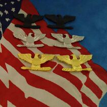 American Metal Badge Colonel Badge Epaulettes Standard Size Solid Bronze