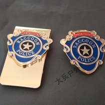 Metal badge biochemical crisis surrounding raccoon metal badge wallet pure copper