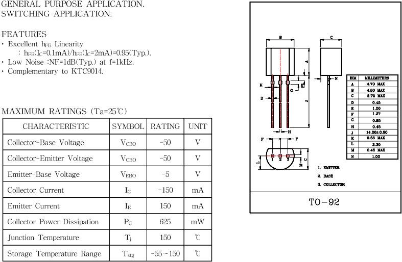 ktc9015三极管专业国产原装to-9