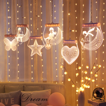 LED star light Romantic girl room curtain decoration window ins decoration Small color light flashing light string light starry sky