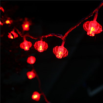 LED red lantern lantern Household Chinese New Year Hanging lamp Bedroom room decoration New Year small lantern decorative string lamp