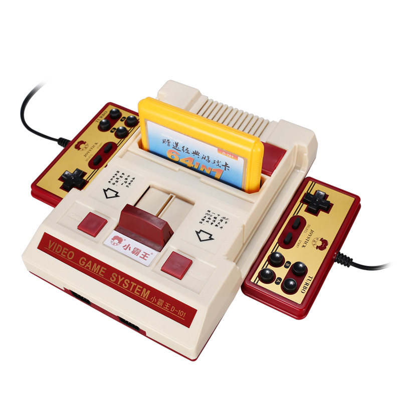 小霸王游戏机d101家用电视电玩8位fc插黄卡怀旧经典红白机_7折现价210
