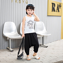 Children's Vest Shorts Two-Piece Thin Baby Summer Dress Baby Elephant Thai Suit Summer Dress for Boys and Girls