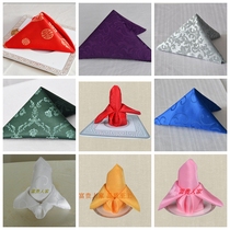 Special Offer Multicolor European Jacquard Hotel Restaurant Folding Mouth Cloth Wedding Chinese and Western Napkin Mat Towel Mouth Wipe Cup Wipe
