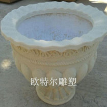 Sandstone Flower Pot Composite Material GRC Flower Bowl GRC Components Outdoor Landscape Shopping Pot