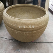Sandstone flower basin resin glass steel flower bowl sculpture fittings area garden shopping mall decoration outdoor flower pot view