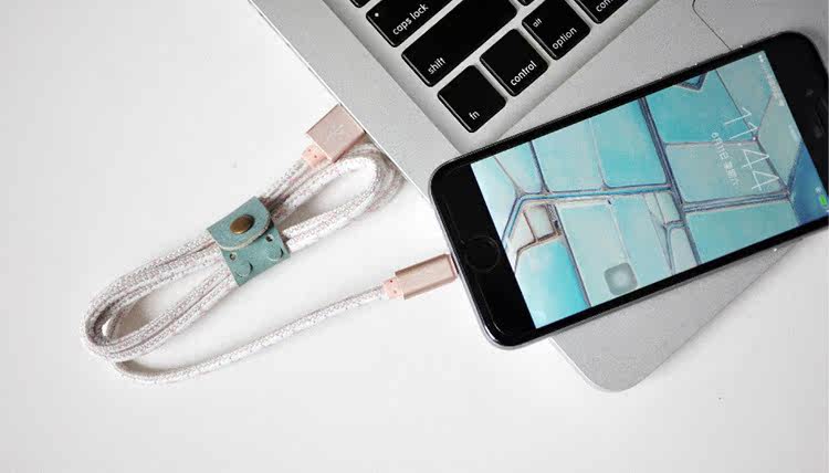 苹果6sp数据线可爱iphone6p手机安卓充电线编织线加粗ipad文.
