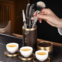 Tea Walk Six Gentlemen Suit Black Sandalwood Utiliturt Tea Accessories Pure Copper High-end Light Lavish Tea Clip Cup Clip Tea Tool