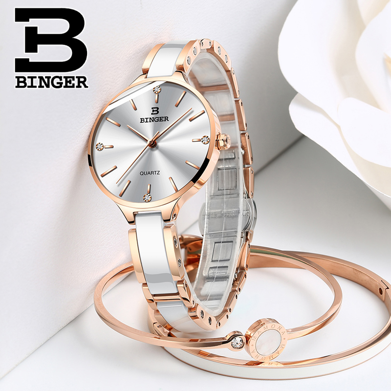 Swiss Jordan chan and ceramic table authentic accusative female table quartz watches water - resistant and elegant mei white diamond