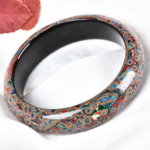 Live Mu Li big lacquer beads big lacquer bracelet ladies bracelet jewelry rhino skin paint Chinese style pure handmade