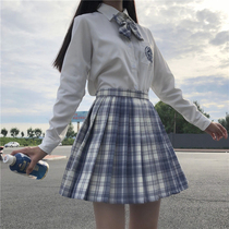 Gentle knife jk uniform skirt genuine spring and autumn college style long sleeve shirt pleated skirt set student school uniform