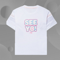 Li Ning Children's Wear 20 Summer Dress Girls' High School Children Breathable Cool Sports Handsome Crewneck Short Sleeve T-shirt YTSQ002