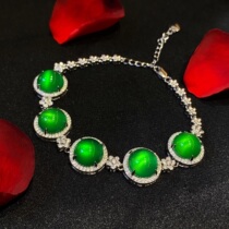 VISING jewelry original design 925 sterling silver inlaid Brazilian chalcedony bracelet exquisite dinner to send girlfriend