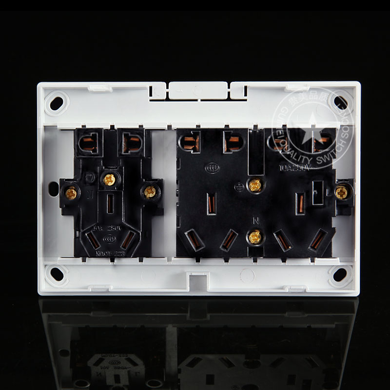 明线盒开关明线插座十五孔明线墙壁开关明装型x6系列 15孔插座