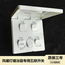 Garnard switch applies to Opbath 1021 plus 5 open heating lights warm switch switch panel
