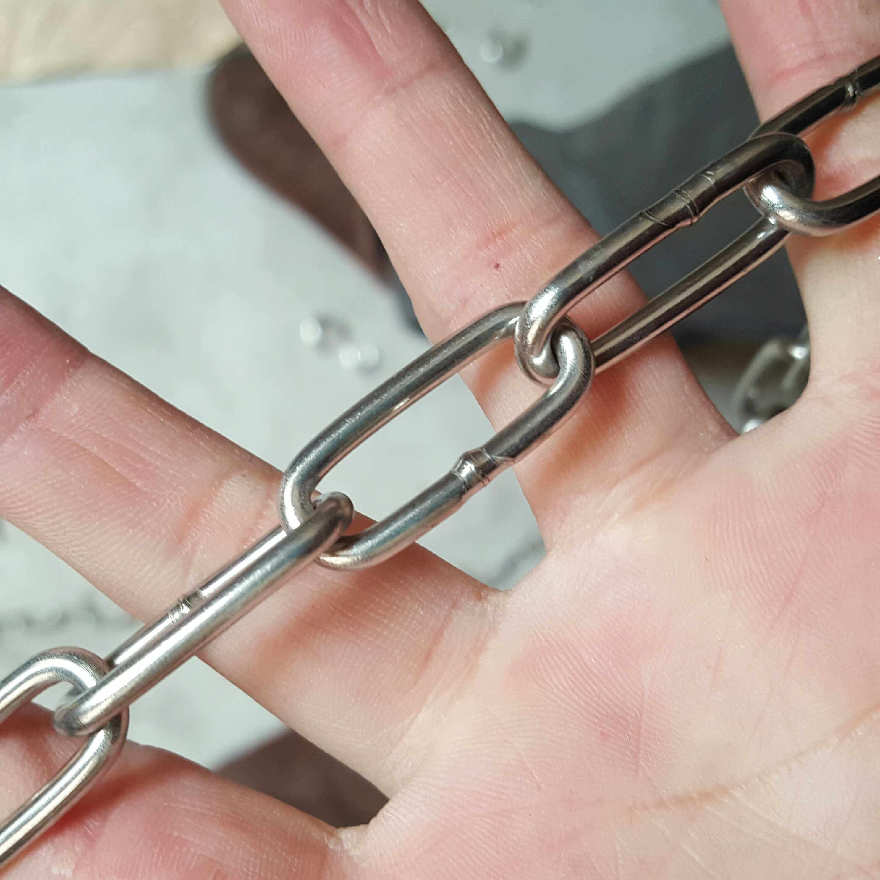 3毫米粗 不锈钢链条 焊接晒衣链 装饰链条 吊灯链条 铁链 2米