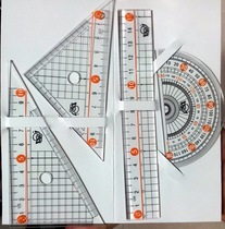 Little Angel stationery organic set ruler 126201 triangle ruler protractor set special ruler