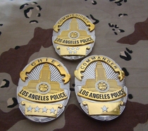 American metal Los Angeles badge pure copper