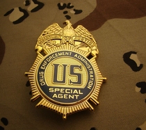 US Drug Enforcement Administration Drug Enforcement Agency DEA metal badge pure copper
