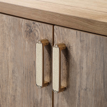Golden New Chinese handle cabinet door handle modern minimalist solid wood wardrobe sub-cabinet door handle single-hole hardware