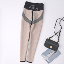 Yongchun no trace Barbie pants magic waist waist Belly Belly hip bottom pants winter thick plus velvet warm pants wear trousers