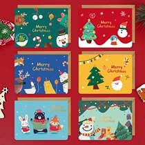 Christmas greeting card small card diy three-dimensional Korean creative handmade ins Wind thank message card gift card cartoon