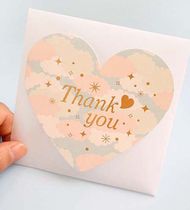 Korean creative thank you card Thanksgiving love card Letter paper blessing card Small greeting card wishing card 10 pieces
