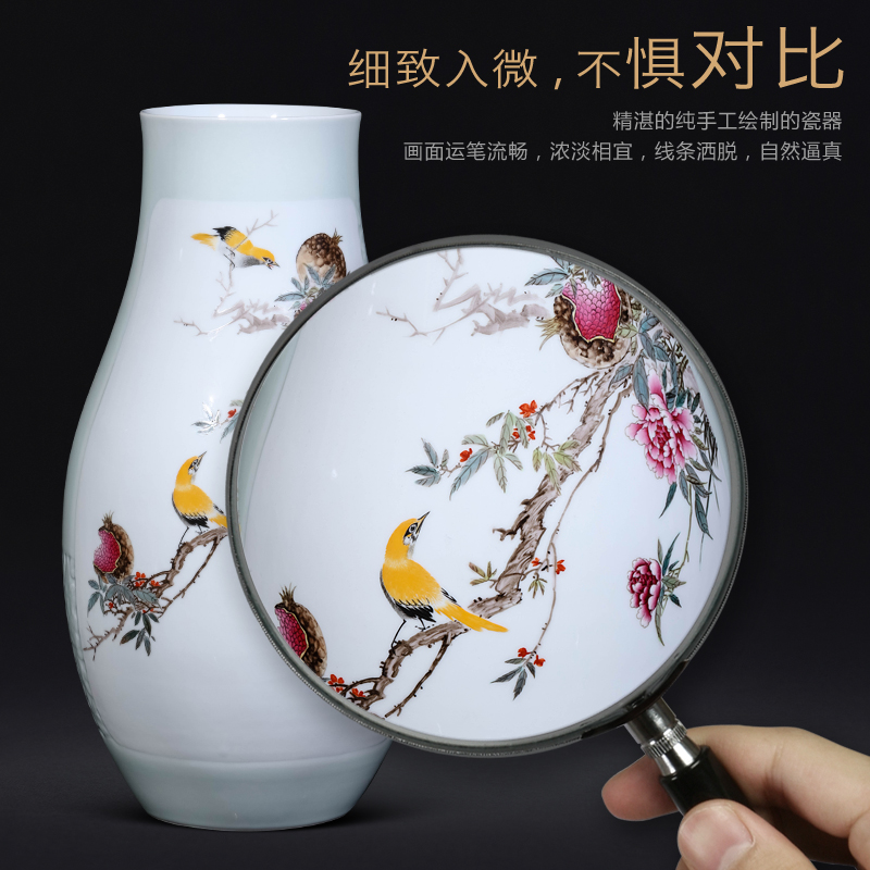 The Master of jingdezhen ceramics hand - made pomegranate vase Chinese sitting room porch TV ark, decoration as furnishing articles