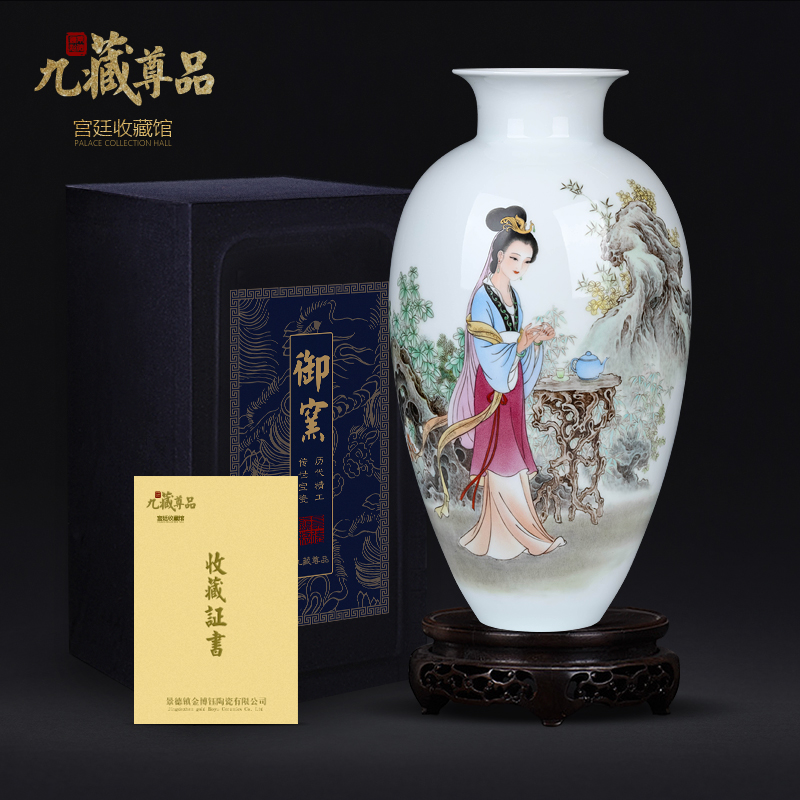 Jingdezhen ceramics dong - Ming li hand - made had Chinese style living room TV ark, flower arranging decoration as furnishing articles