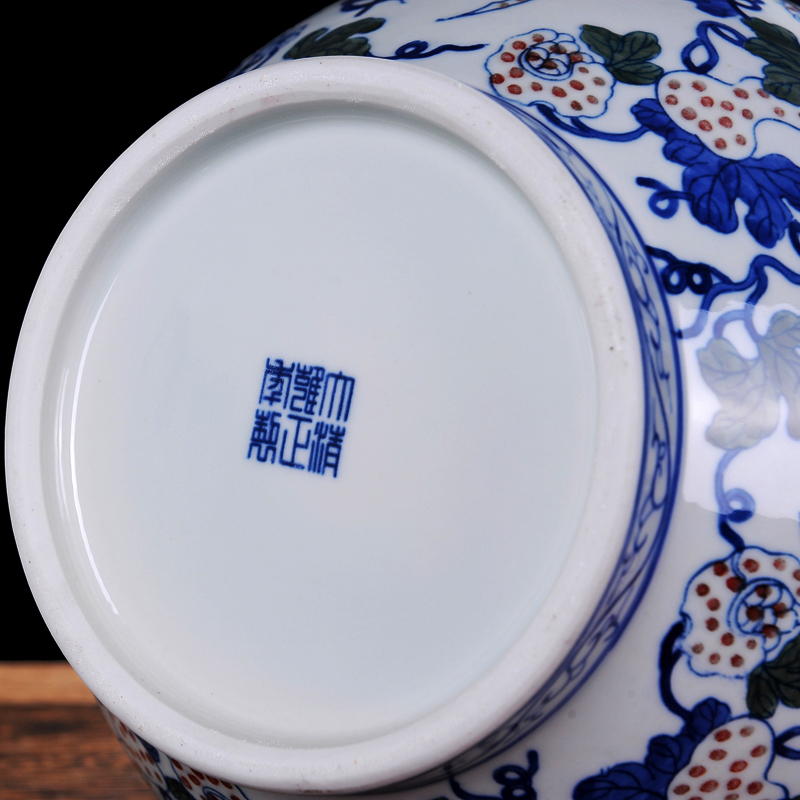 Antique vase of blue and white porcelain of jingdezhen ceramics youligong gourd bottle of home sitting room handicraft furnishing articles