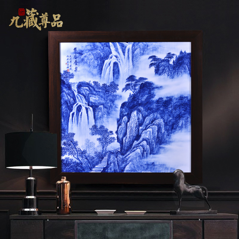 Jingdezhen ceramics Liu Shuwu hand - made CuiGu fold springs adornment porcelain plate paintings of Chinese style household crafts