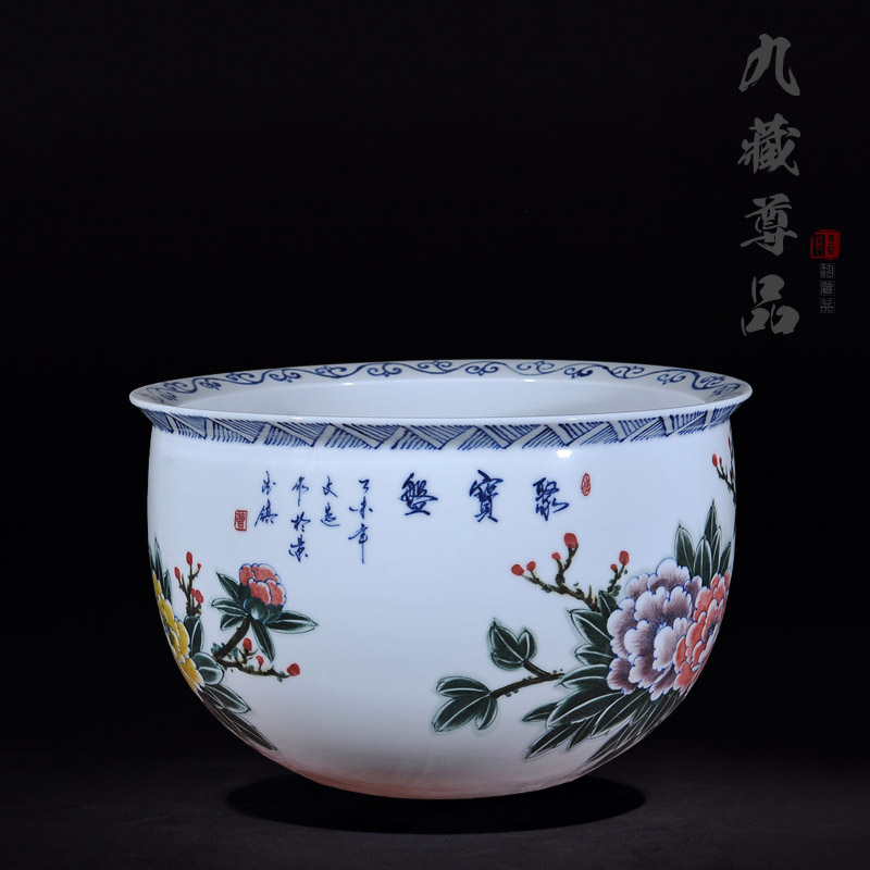 The Master of jingdezhen ceramics Cao Wen players draw vase "cornucopia" home furnishing articles in the living room