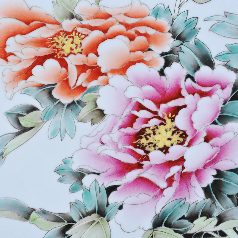 Jingdezhen ceramics Feng Huiying hand - made charactizing a fine spring day four screen porcelain plate painting the sitting room adornment household furnishing articles