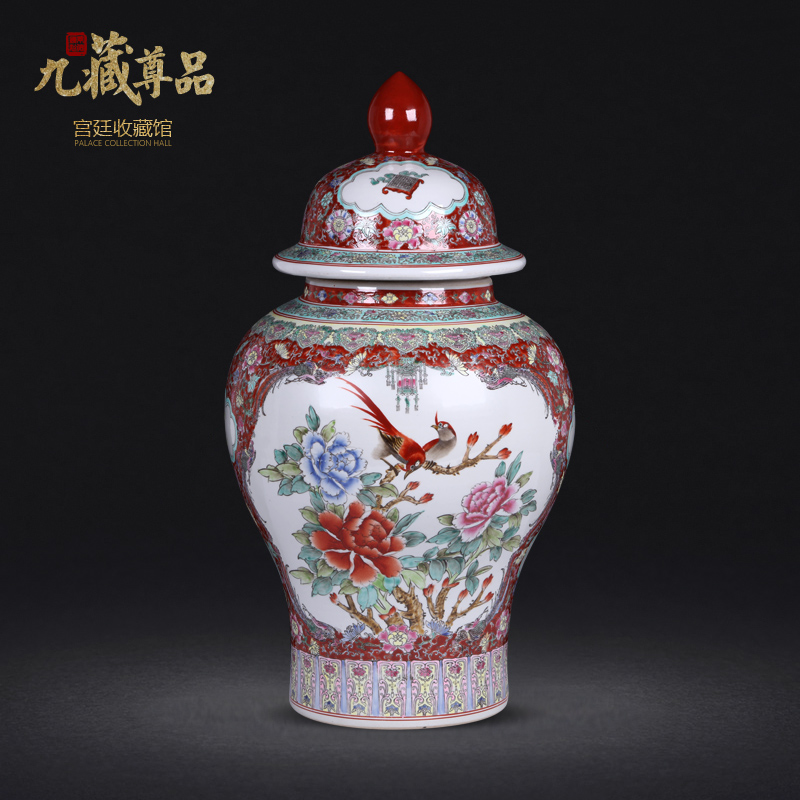 Jingdezhen ceramic antique hand - made general window enamel pot sitting room home furnishing articles