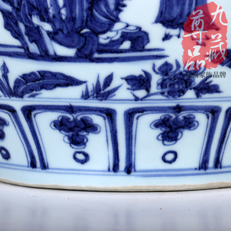 Jingdezhen ceramics under the imitation of yuan blue and white Xiao Heyue Han Xinwen name plum bottle vase, home act the role ofing handicraft furnishing articles