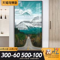 Door porch decoration painting vertical plate entry door corridor aisle landscape mural painting Nordic modern simple hanging painting