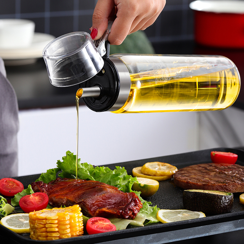 oil bottle, glass, leakproof oil pot, household large oil tank, seasoning, soy sauce bottle, vinegar pot, sesame oil bottle, kitchen supplies