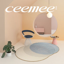 (Aoyama Meiku) Original design line simple Nordic carpet living room bedroom art INS style coffee table mat